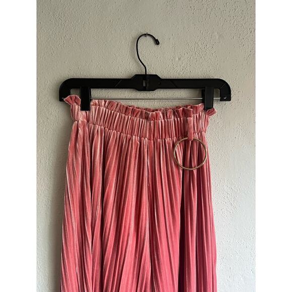 Anthropologie Endless Rose Womens Pleated Velvet Casual Wide Leg Pants, … - Picture 6 of 11